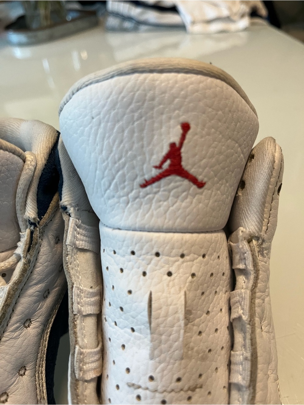 Nike Kids White Sneakers with Red Jumpman Logo  Air Jordan